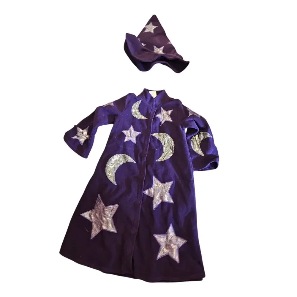 Old Navy 4T/5T Blue Celestial Wizard Costume Halloween Ren Faire Dress Up
